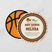 Basketball Baby shower Uitnodiging (Voorkant / Achterkant)