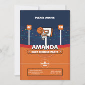 Basketball Baby shower Uitnodiging (Voorkant)