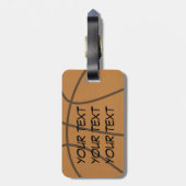 Basketball Bagagelabel (Achterkant verticaal)