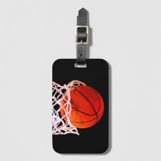 Basketball Bagagelabel (Voorkant (verticaal))
