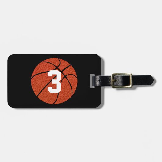 Basketball Bagagelabel (Voorkant horizontaal)