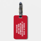 Basketball Bagagelabel (Achterkant verticaal)