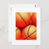 Basketball Ball Briefkaart (Voorkant / Achterkant)