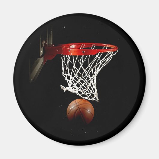 Basketball Ball & Net Magneet (Voorkant)