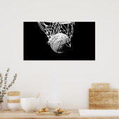 Basketball Ball & Net Print Poster (Keuken)