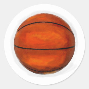 Basketball Ball Ronde Sticker