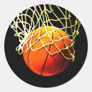 Basketball Ball Ronde Sticker