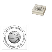 Basketball Ball Round Address Rubberstempel (Gestempeld)