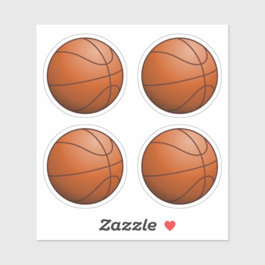 Basketball Ball set 4 Sticker (Vel)