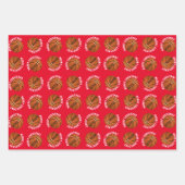 Basketball Balls Kinder naam Sports Merry Kerstmis Inpakpapier Vel (Voorkant)