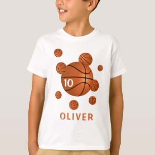 Basketball Balls Sportpagina's, Player-nummer T-shirt