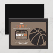 BASKETBALL Bar Mitzvah Invitation Carte de réponse (Devant / Derrière)