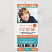 Basketball Bar Mitzvah Invitations (Devant)