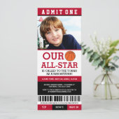 Basketball Bar Mitzvah Invitations (Debout devant)