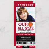 Basketball Bar Mitzvah Invitations (Devant / Derrière)