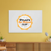 Basketball Bar Mitzvah Sign In Memory Board Canvas Afdruk (Insitu (Woonkamer))