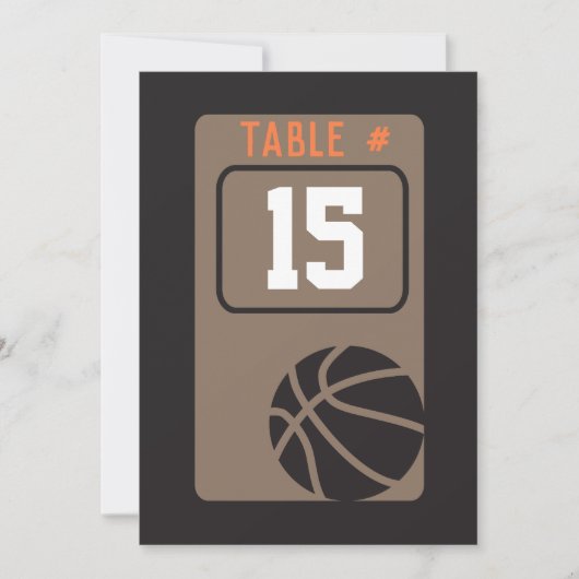 BASKETBALL Bar Mitzvah Table Carte de siège (Devant)