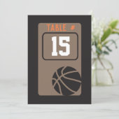 BASKETBALL Bar Mitzvah Table Carte de siège (Debout devant)