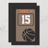 BASKETBALL Bar Mitzvah Table Separcard Kaart (Voorkant / Achterkant)