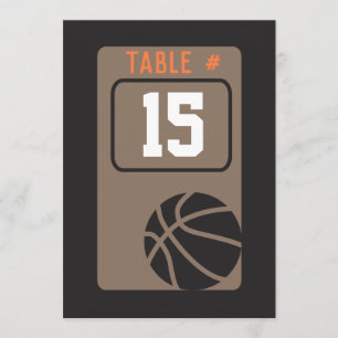 BASKETBALL Bar Mitzvah Table Separcard Kaart