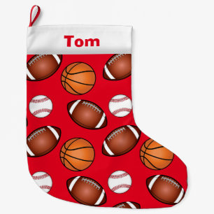 Basketball Baseball Football  Grote Kerstsok