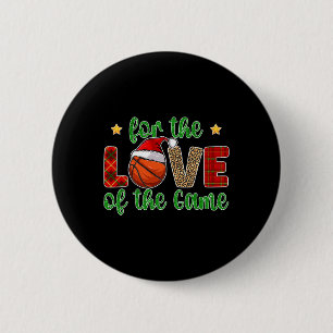 Basketball Basketball Player Xmas Santa Ronde Button 5,7 Cm