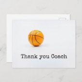 Basketball bedankt coach briefkaart (Voorkant / Achterkant)