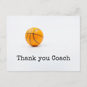 Basketball bedankt coach briefkaart