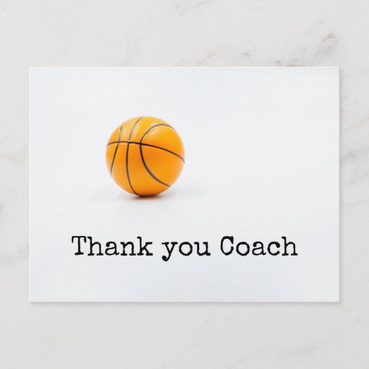 Basketball bedankt coach briefkaart (Voorkant)