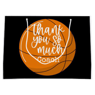 Basketball bedankt coach groot cadeauzakje