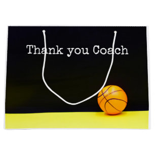 Basketball bedankt coach groot cadeauzakje