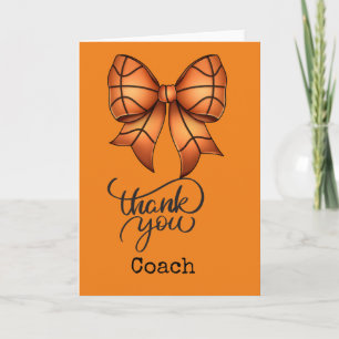 Basketball bedankt coach kaart