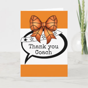 Basketball bedankt coach kaart