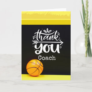Basketball bedankt coach kaart