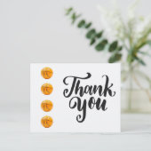 Basketball bedankt je voor je basketbal briefkaart (Staand voorkant)