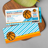 Basketball Billets Pass Anniversaire Invitation