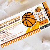 Basketball Billets Pass Anniversaire Invitation