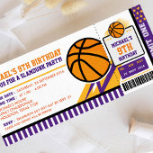 Basketball Billets Pass Anniversaire Invitation