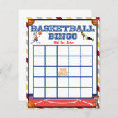 Basketball Bingo - Baby shower Games (Voorkant / Achterkant)