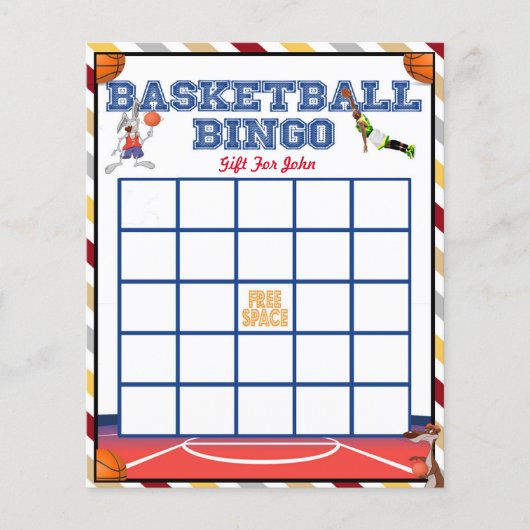 Basketball Bingo - Baby shower Games (Voorkant)
