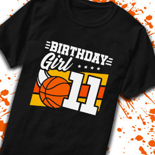 Basketball Birthday 11-jarig meisje 11e verjaardag T-shirt