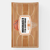 Basketball Birthday Banner backdrop (Verticaal)