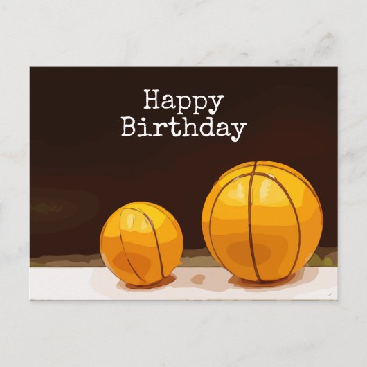 Basketball Birthday Briefkaart (Voorkant)