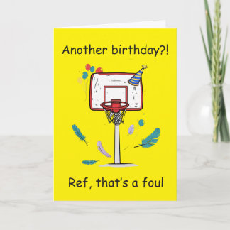 Basketball Birthday Foul Called Celebration Kaart