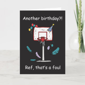Basketball Birthday Foul Called Celebration Kaart