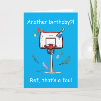 Basketball Birthday Foul Called Celebration Kaart