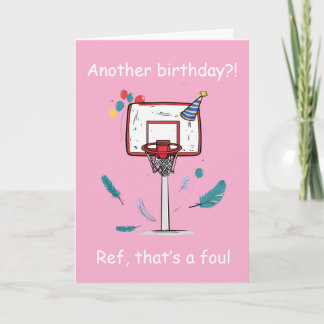 Basketball Birthday Foul Called Celebration Kaart