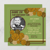 Basketball Birthday Kaart (Voorkant / Achterkant)