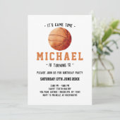 Basketball Birthday Kaart (Staand voorkant)