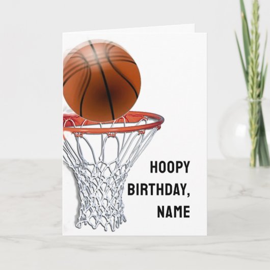 Basketball Birthday Kaart (Voorkant)